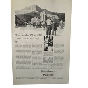 Vintage 1930 Southern Pacific Overland Trail Ad Advertisment